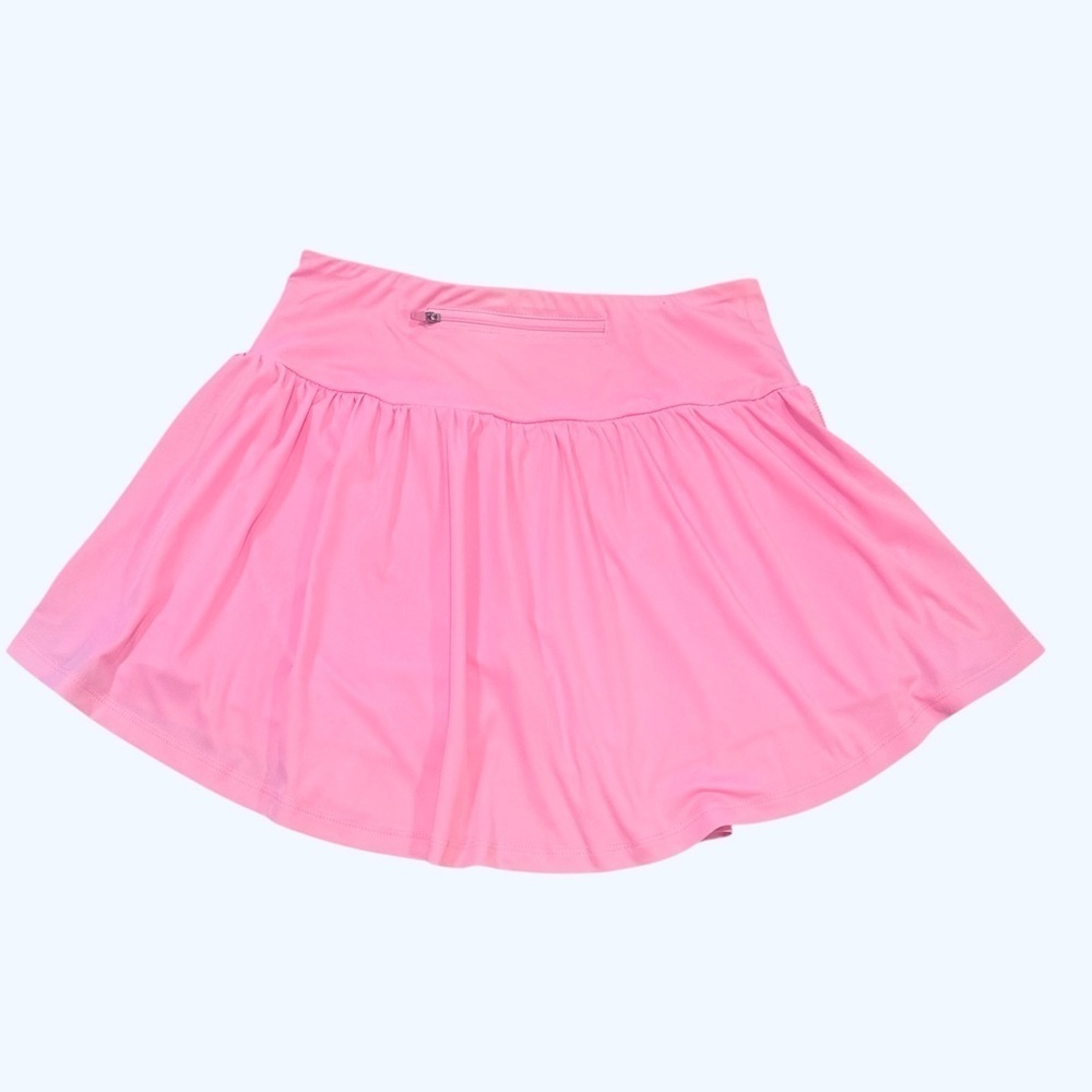Zenana Tennis Skort Size Large Pink Built In Shorts Pull On Stretch Waistband - Picture 11 of 11
